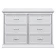 Namesake Foothill Louis Pine Wood 6-Drawer Assembled Dresser in Cloud Gray