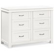 Million Dollar Baby Classic Wesley 6 Drawer Double Dresser in Heirloom White