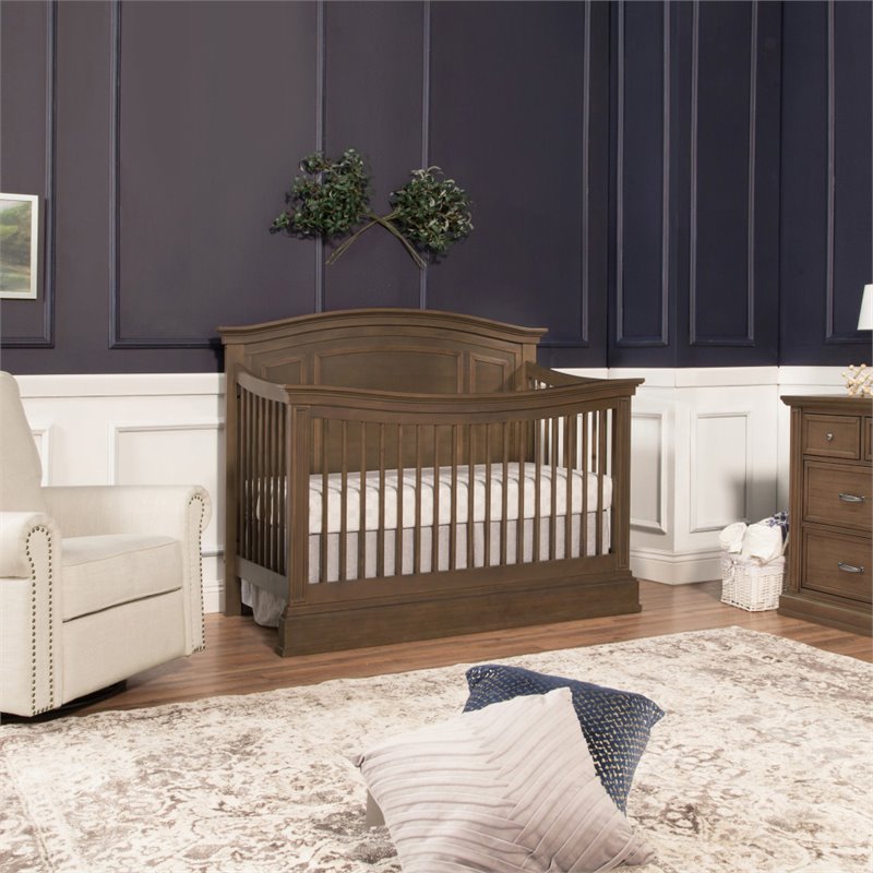 Namesake Classic Durham 4-in-1 Wood Convertible Crib in Derby Brown