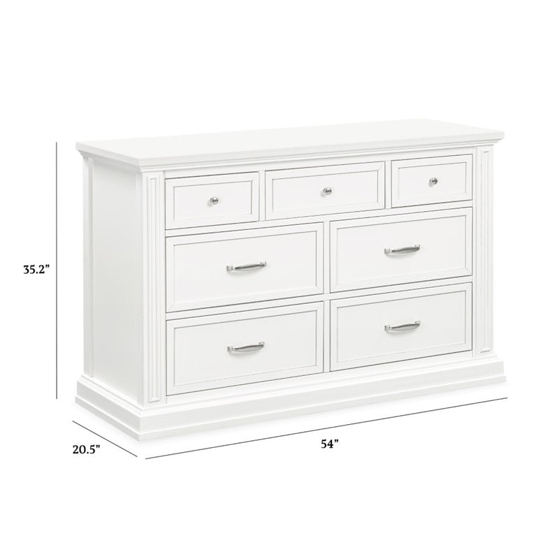 Namesake Classic Durham 7-Drawer Wood Dresser in Warm White
