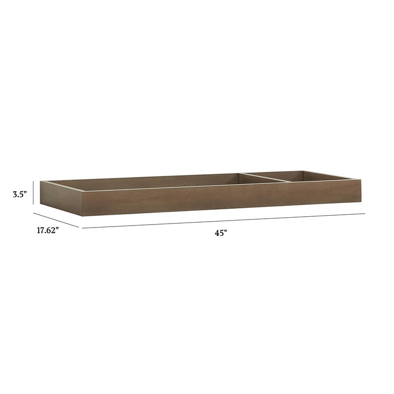 Namesake Classic Universal Wood Removable Changing Tray in Derby Brown