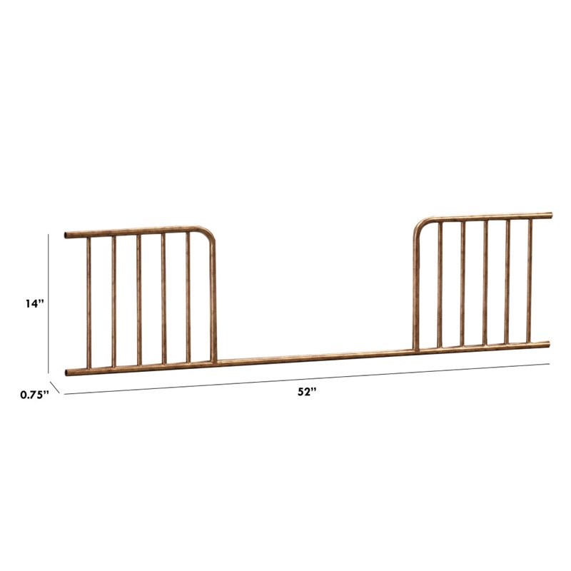 Namesake Classic Camellia Noelle Metal Toddler Rail in Vintage Gold