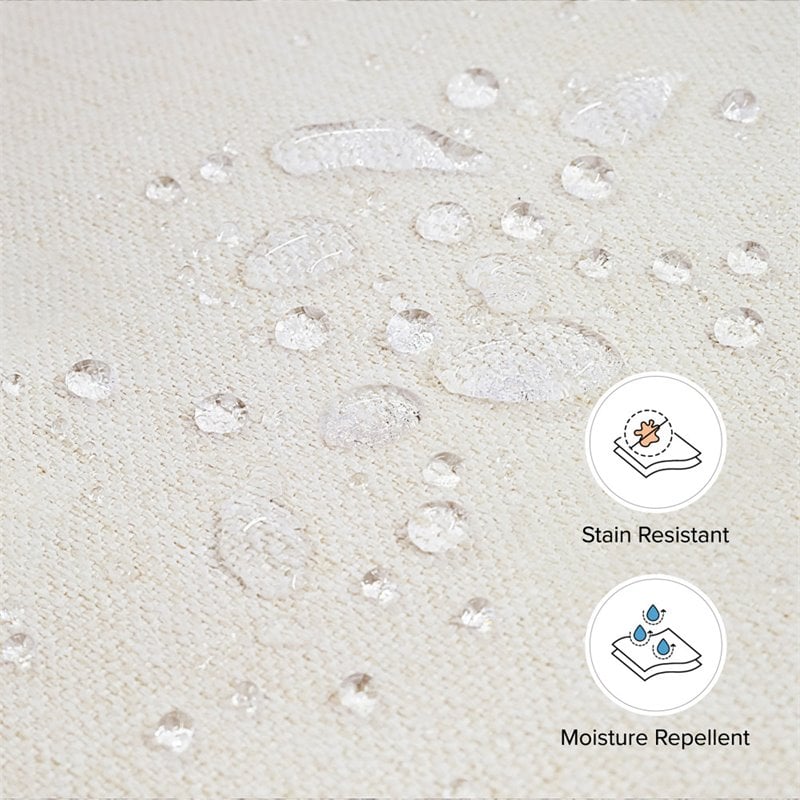 Namesake Classic Willa-Alden Gliding Ottoman In Cream Eco-Weave