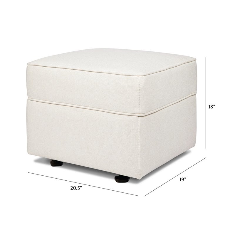 Namesake Classic Willa-Alden Gliding Ottoman In Cream Eco-Weave