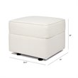 Namesake Classic Willa-Alden Gliding Ottoman In Cream Eco-Weave