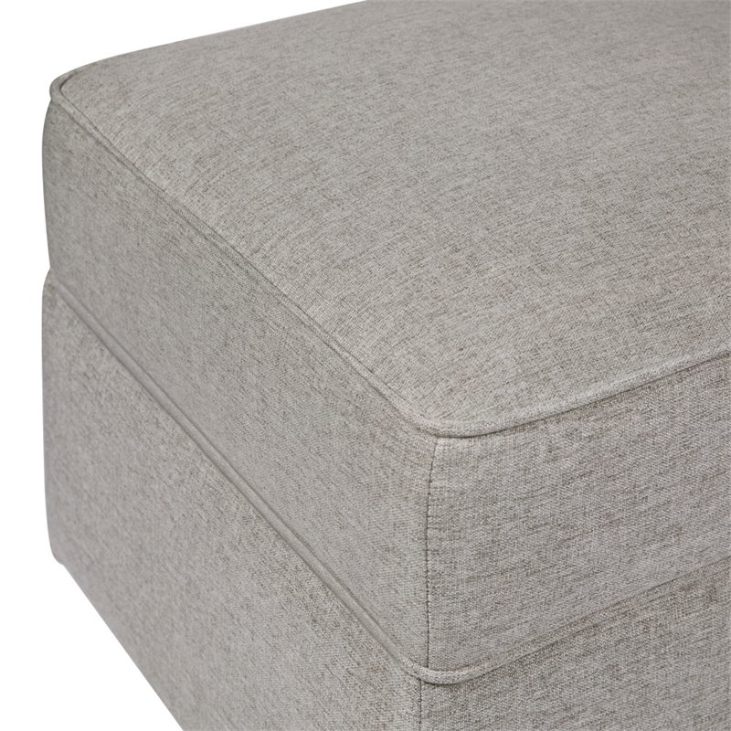 Namesake Classic Willa-Alden Gliding Ottoman In Grey Eco-Weave