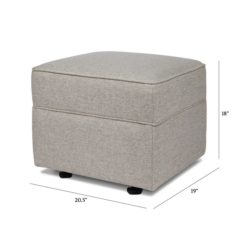 Namesake Classic Willa-Alden Gliding Ottoman In Grey Eco-Weave
