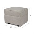 Namesake Classic Willa-Alden Gliding Ottoman In Grey Eco-Weave