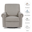 Namesake Linden Fabric Upholstered Electronic Recliner-Swivel Glider in Gray