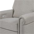 Namesake Linden Fabric Upholstered Electronic Recliner-Swivel Glider in Gray
