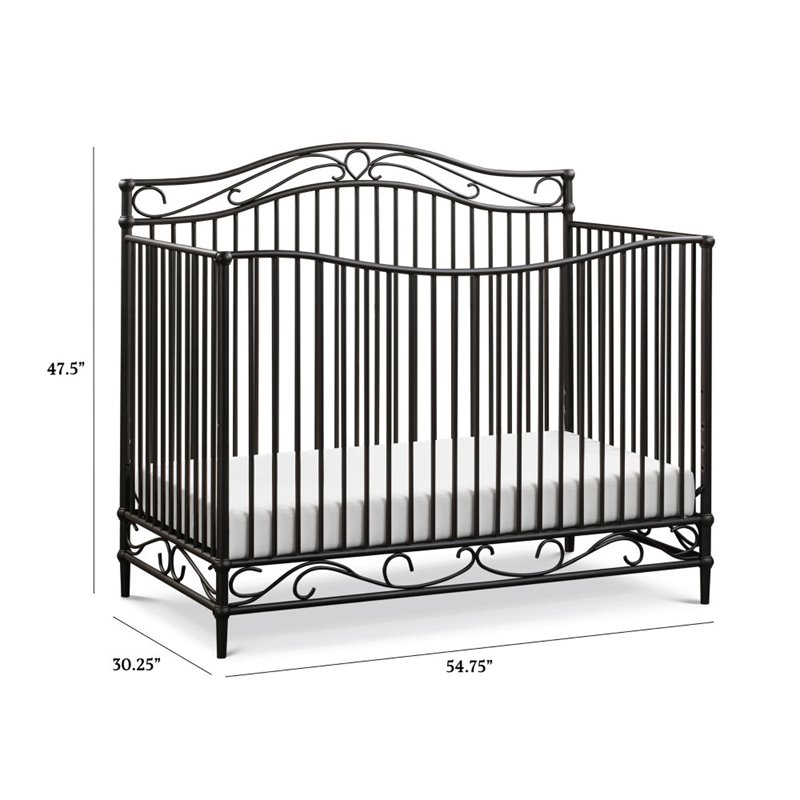 Namesake Classic Noelle 4-in-1 Metal Convertible Crib in Vintage Iron