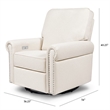Namesake Linden Fabric Upholstered Electronic Recliner-Swivel Glider in Cream