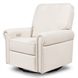 Namesake Linden Fabric Upholstered Electronic Recliner-Swivel Glider in Cream