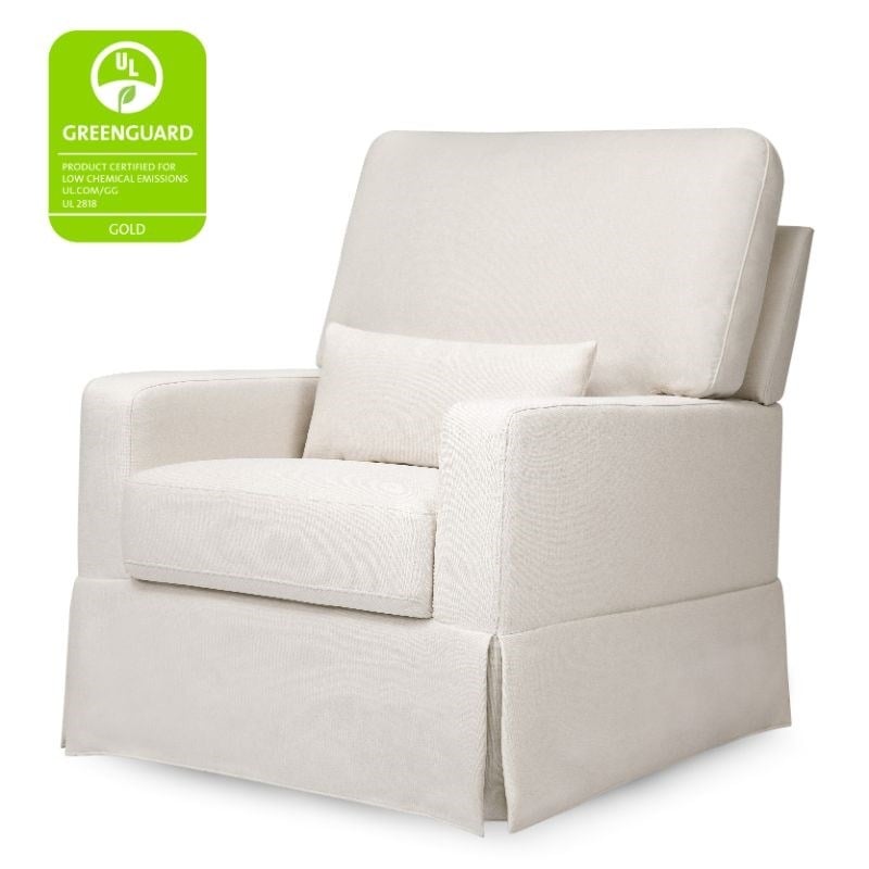 Namesake Classic Crawford Pillowback Comfort Swivel Glider in Cream