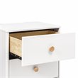 Namesake Lolly 2-Drawer Modern Wood Nightstand in White and Natural