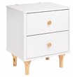 Namesake Lolly 2-Drawer Modern Wood Nightstand in White and Natural