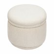 Namesake Enoki Modern Fabric Storage Ottoman in White Boucle