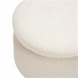 Namesake Enoki Modern Fabric Storage Ottoman in White Boucle