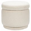 Namesake Enoki Modern Fabric Storage Ottoman in White Boucle