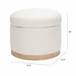 Namesake Naka Modern Fabric Storage Ottoman in Performance Cream