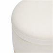 Namesake Naka Modern Fabric Storage Ottoman in Performance Cream