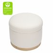 Namesake Naka Modern Fabric Storage Ottoman in Performance Cream