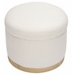Namesake Naka Modern Fabric Storage Ottoman in Performance Cream