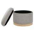 Namesake Naka Modern Fabric Storage Ottoman in Performance Gray