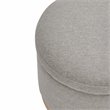 Namesake Naka Modern Fabric Storage Ottoman in Performance Gray