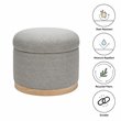 Namesake Naka Modern Fabric Storage Ottoman in Performance Gray