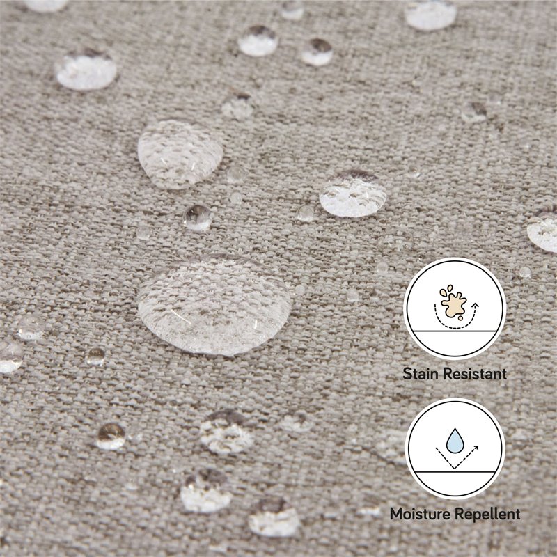 Namesake Naka Modern Fabric Storage Ottoman in Performance Gray