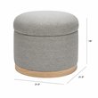Namesake Naka Modern Fabric Storage Ottoman in Performance Gray