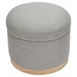 Namesake Naka Modern Fabric Storage Ottoman in Performance Gray