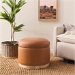 Namesake Naka Modern Leather Storage Ottoman in Tan