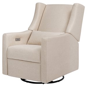 namesake kiwi modern fabric swivel glider recliner with usb
