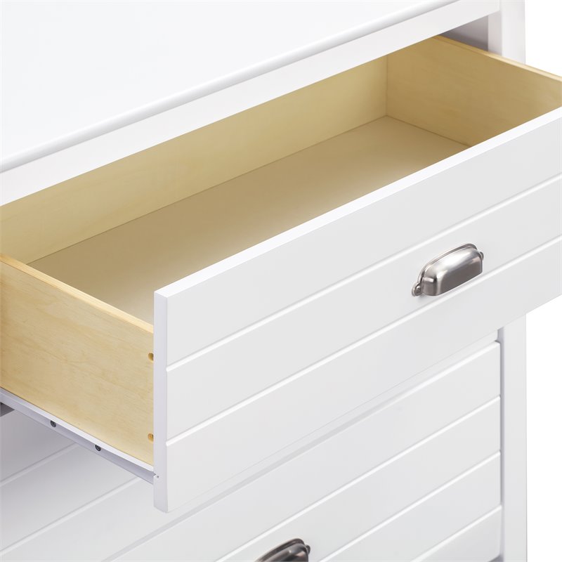Namesake Nolan Modern 3-Drawers Pine Wood Kids Dresser in White