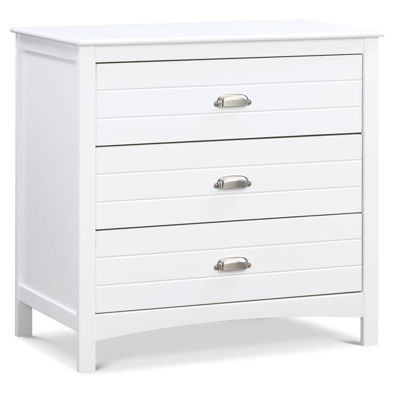 Namesake Nolan Modern 3-Drawers Pine Wood Kids Dresser in White