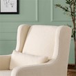 Namesake Adrian Fabric Swivel Glider with Storage Ottoman in White