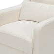 Namesake Adrian Fabric Swivel Glider with Storage Ottoman in White