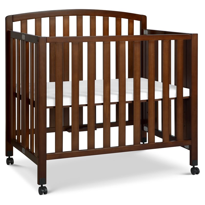 Namesake Dylan Transitional Wood 3-in-1 Mini Crib in Espresso
