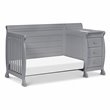 Namesake Kalani Wood 4-in-1 Convertible Crib & Changer in Gray