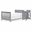 Namesake Kalani Wood 4-in-1 Convertible Crib & Changer in Gray