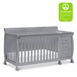 Namesake Kalani Wood 4-in-1 Convertible Crib & Changer in Gray