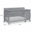 Namesake Kalani Wood 4-in-1 Convertible Crib & Changer in Gray