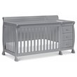 Namesake Kalani Wood 4-in-1 Convertible Crib & Changer in Gray