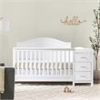 Namesake Charlie Wood 4-in-1 Convertible Crib & Changer in White