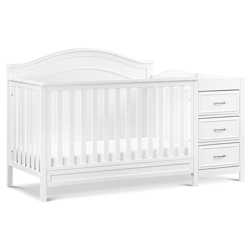 Namesake Charlie Wood 4-in-1 Convertible Crib & Changer in White