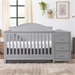 Namesake Charlie Wood 4-in-1 Convertible Crib & Changer in Gray