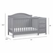 Namesake Charlie Wood 4-in-1 Convertible Crib & Changer in Gray