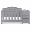 Namesake Charlie Wood 4-in-1 Convertible Crib & Changer in Gray